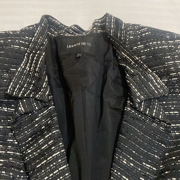 Lafayette 148 New York light weight black and white Jacket Blazer, size 14 - Picture 3 of 8